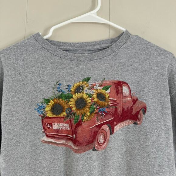 Tractor supply truck & flower bed gray long sleeve shirt  unisex large - Picture 3 of 4